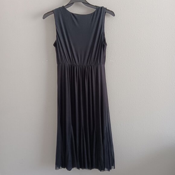 Isaac Mizrahi Regular Always Isaac Twist Front Mesh Midi Dress - Sz M a638409 - Picture 4 of 4